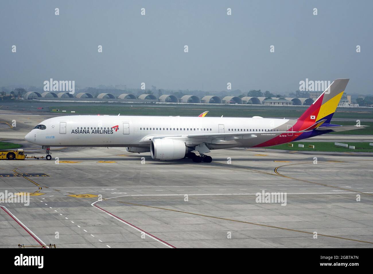 Asiana Airlines (is a South Korean airline) , Airbus A330-300 airplane Stock Photo