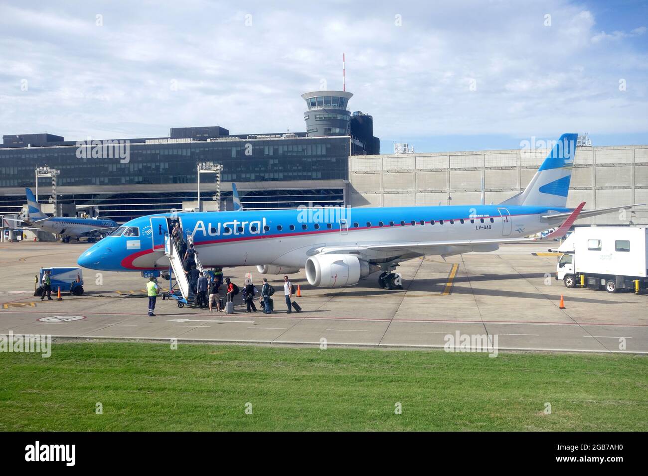 Austral Líneas Aéreas (domestic airline of Argentina), Embraer 190, airplane Stock Photo