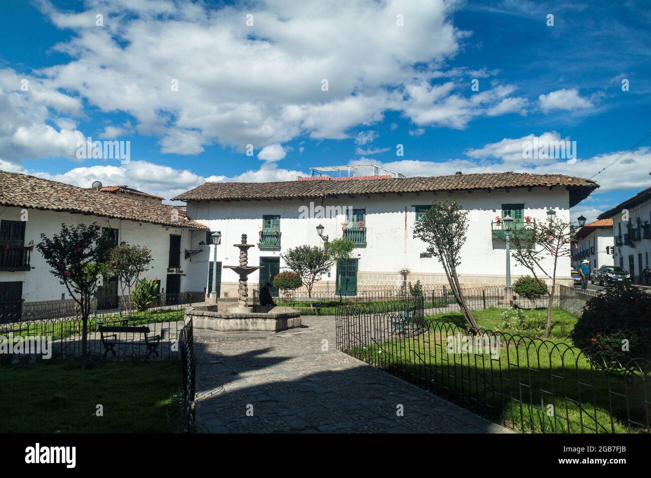 Colonial architecture in Cajamarca, Peru Stock Photo Alamy