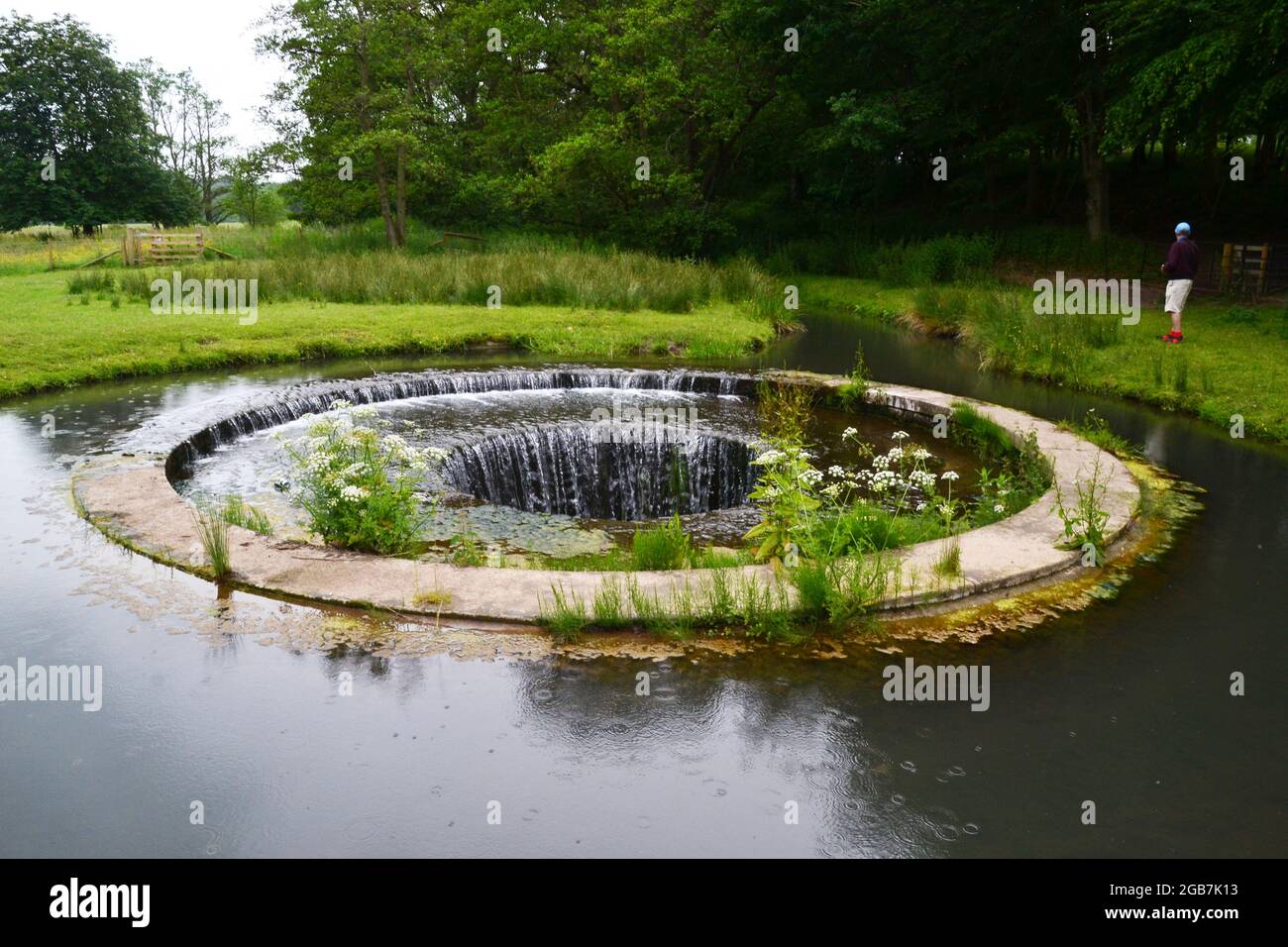 A dramatic view of part of the hydraulic ram pump, which supplies water