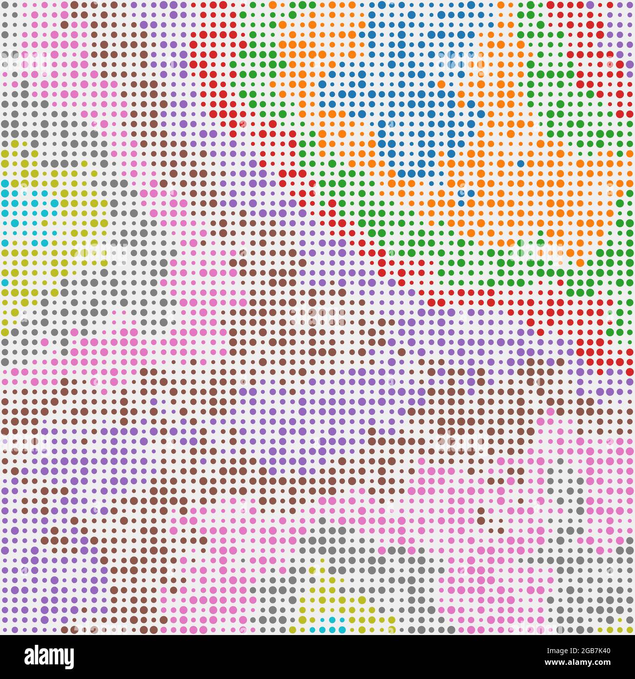 Abstract Geometrical color pixel generative art illustration Stock ...
