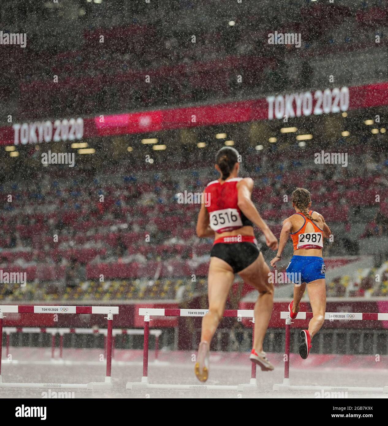 Tokyo, Japan. 2nd August 2021; 2nd August 2021; Olympic Stadium, Tokyo, Japan: Tokyo 2020 Olympic summer games day 10; Femke Bol in the 400m hurdles as she qualifies Credit: Action Plus Sports Images/Alamy Live News Stock Photo