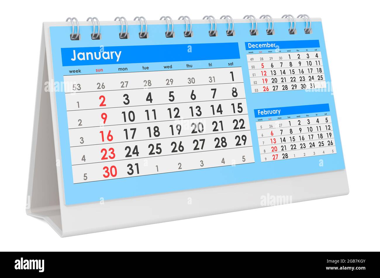 Desk Calendar, 3D rendering isolated on white background Stock Photo ...