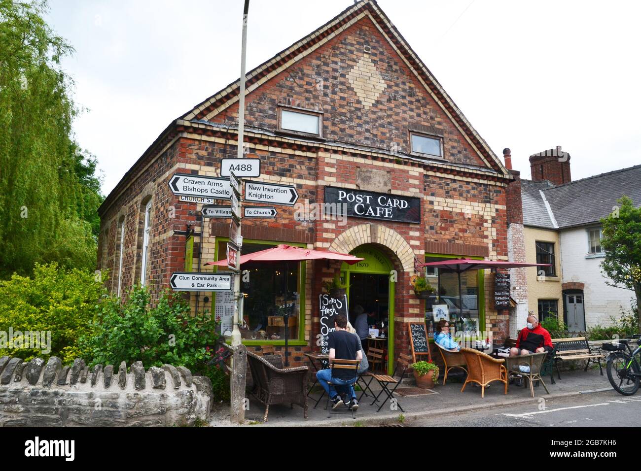 Post Card Cafe in Clun, Shropshire, UK Stock Photo Alamy