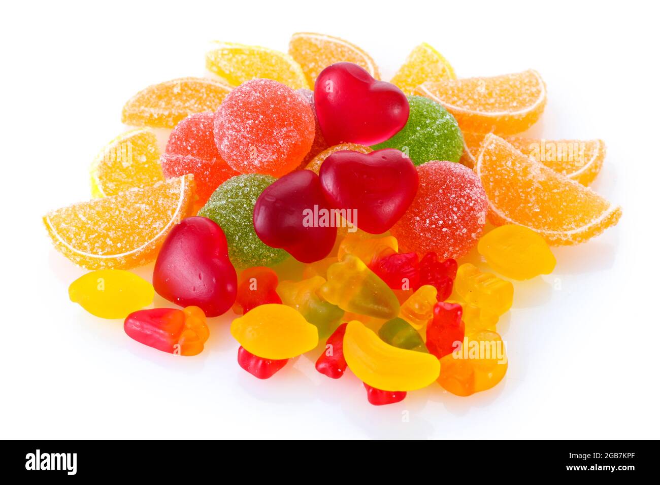 colorful jelly candies isolated on white Stock Photo - Alamy