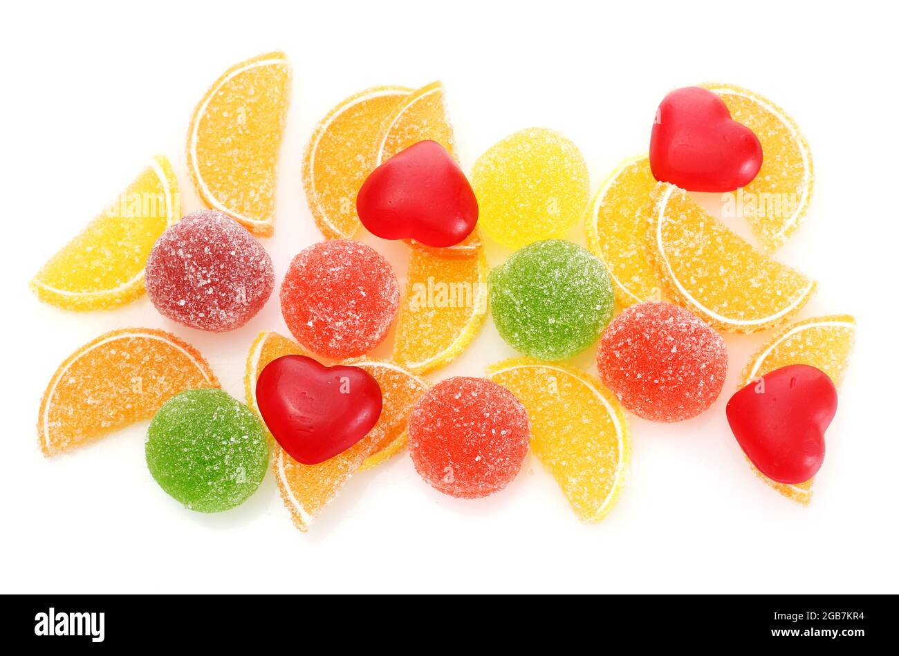colorful jelly candies isolated on white Stock Photo - Alamy