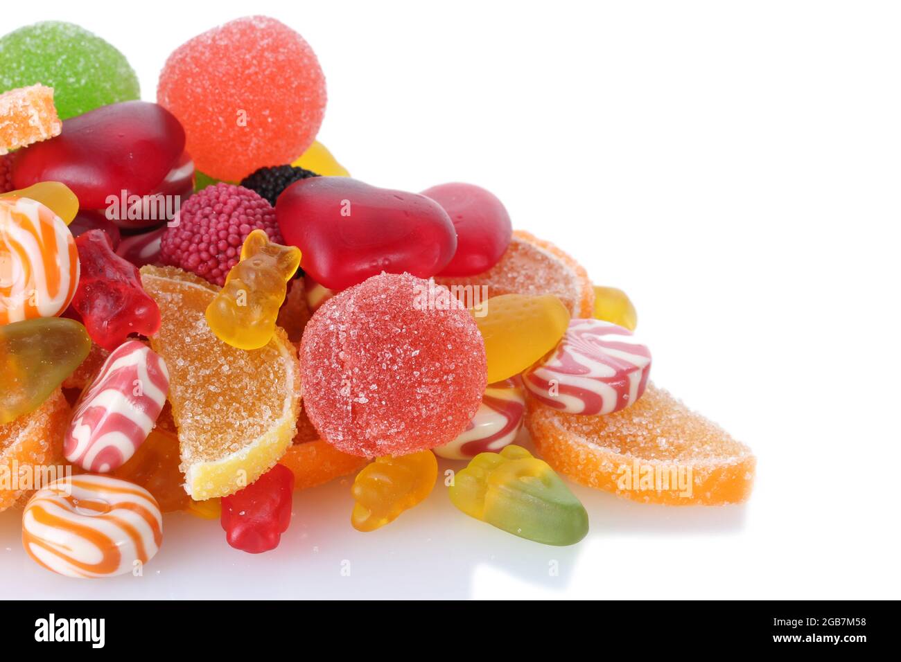 colorful jelly candies isolated on white Stock Photo - Alamy