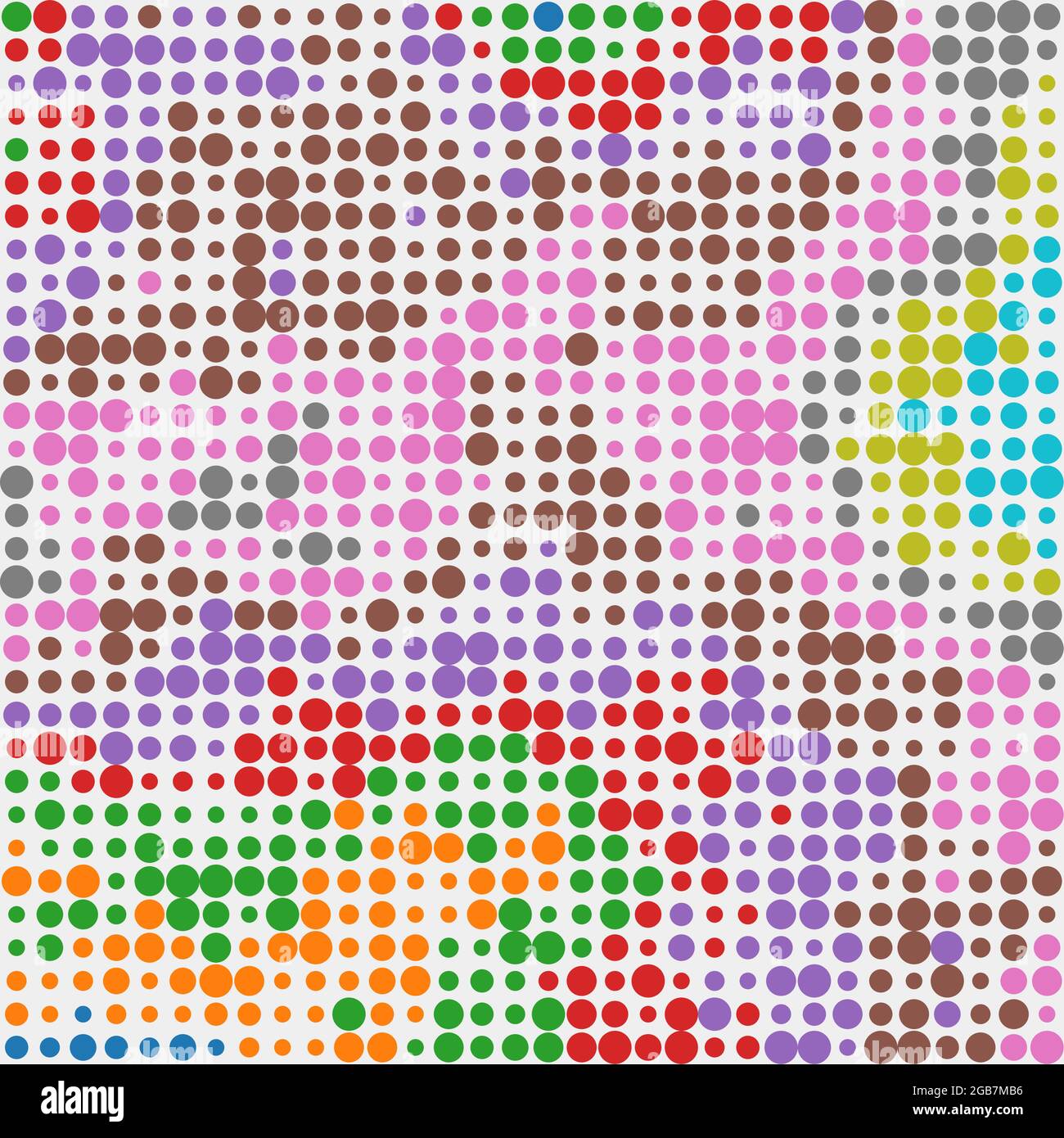 Abstract Geometrical color pixel generative art illustration Stock ...