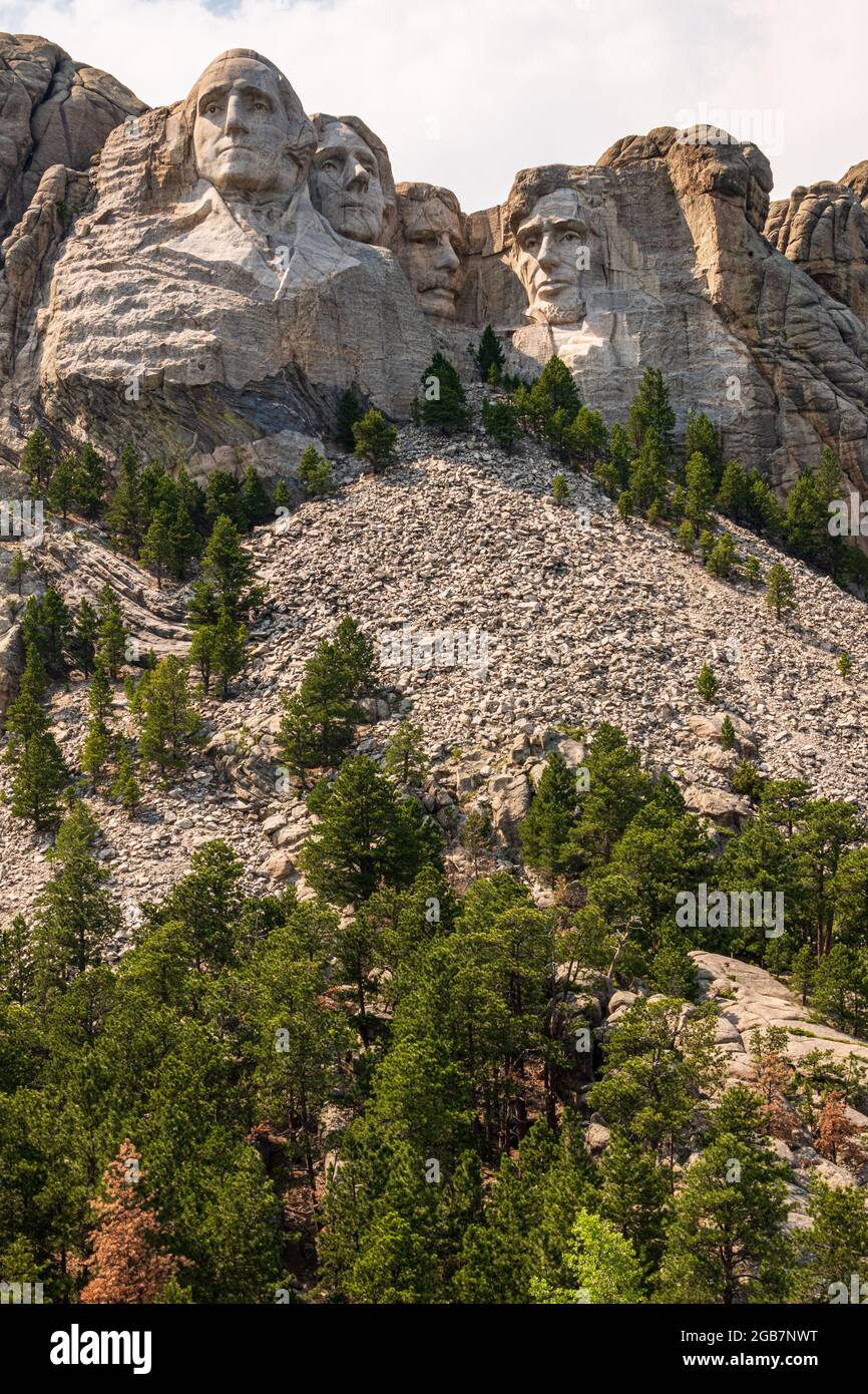 Mt. Rushmore National Monument in South Dakota Stock Photo