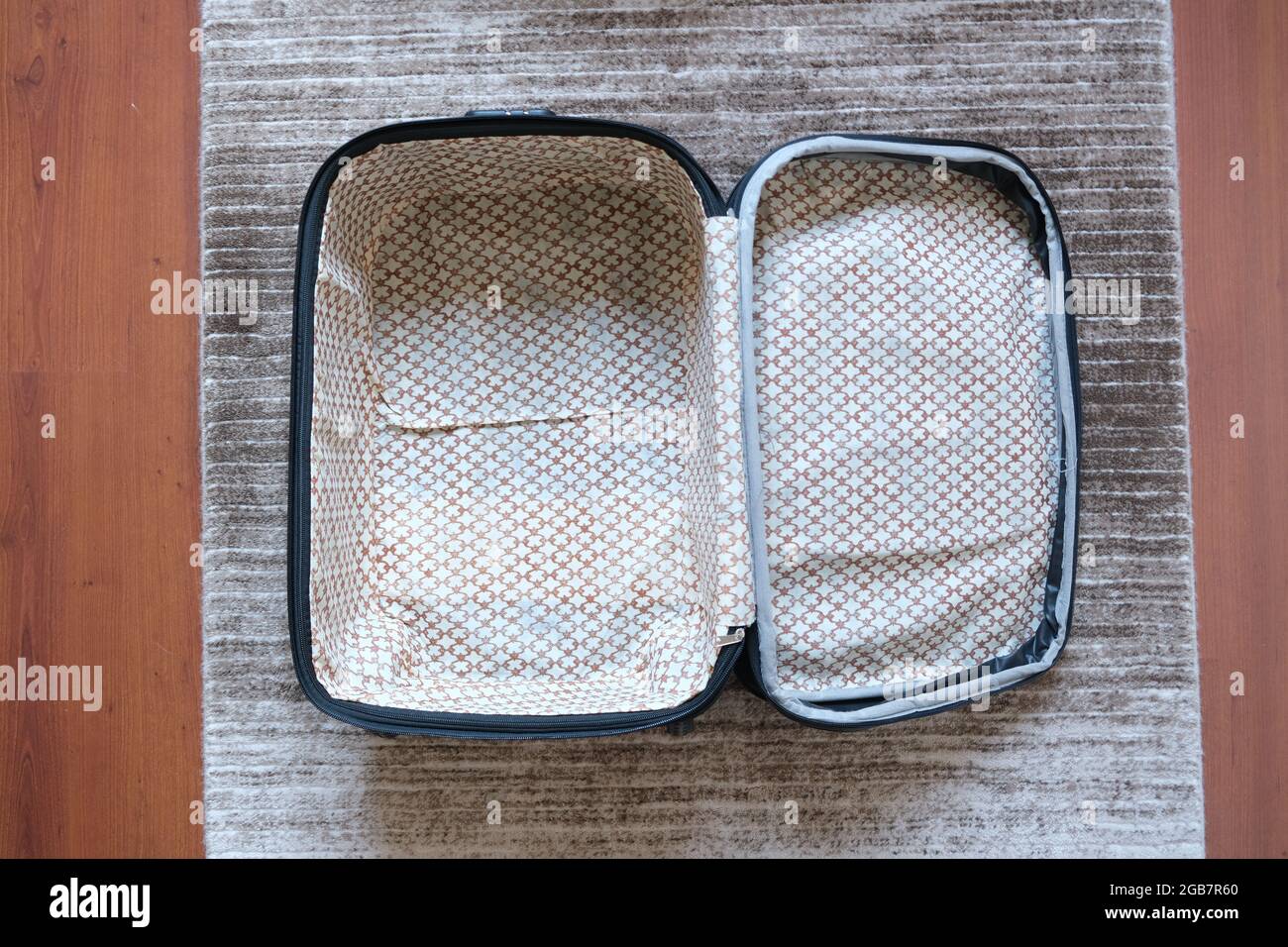 Suitcase, Large suitcase to store your clothes and accessories Stock