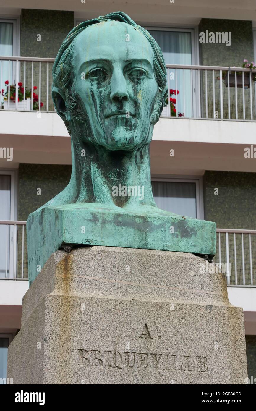 Briqueville bust, Cherbourg, Manche department, Cotentin, Normandy ...