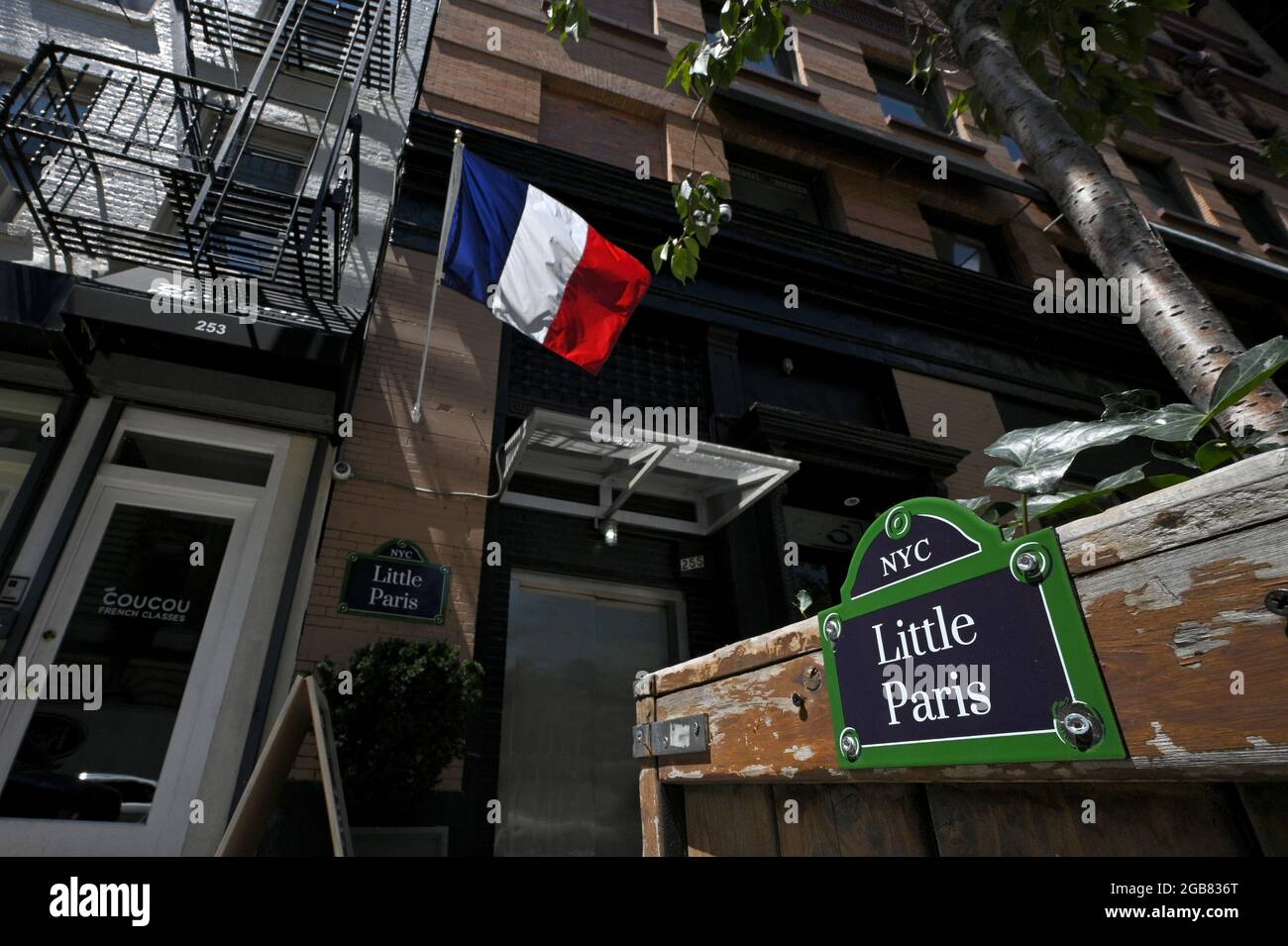 New York City, USA. 02nd Aug, 2021. A group of French business owners
