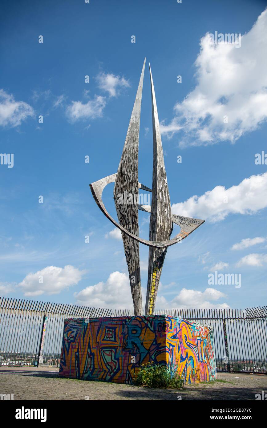 famous monument at Flak tower in Berlin, Germany Stock Photo