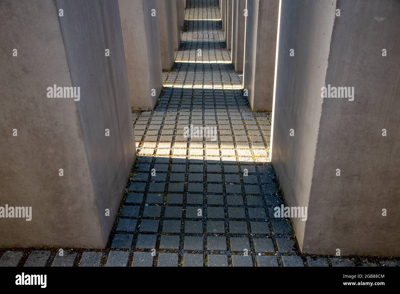 Holocaust memorial in Berlin, Germany Stock Photo