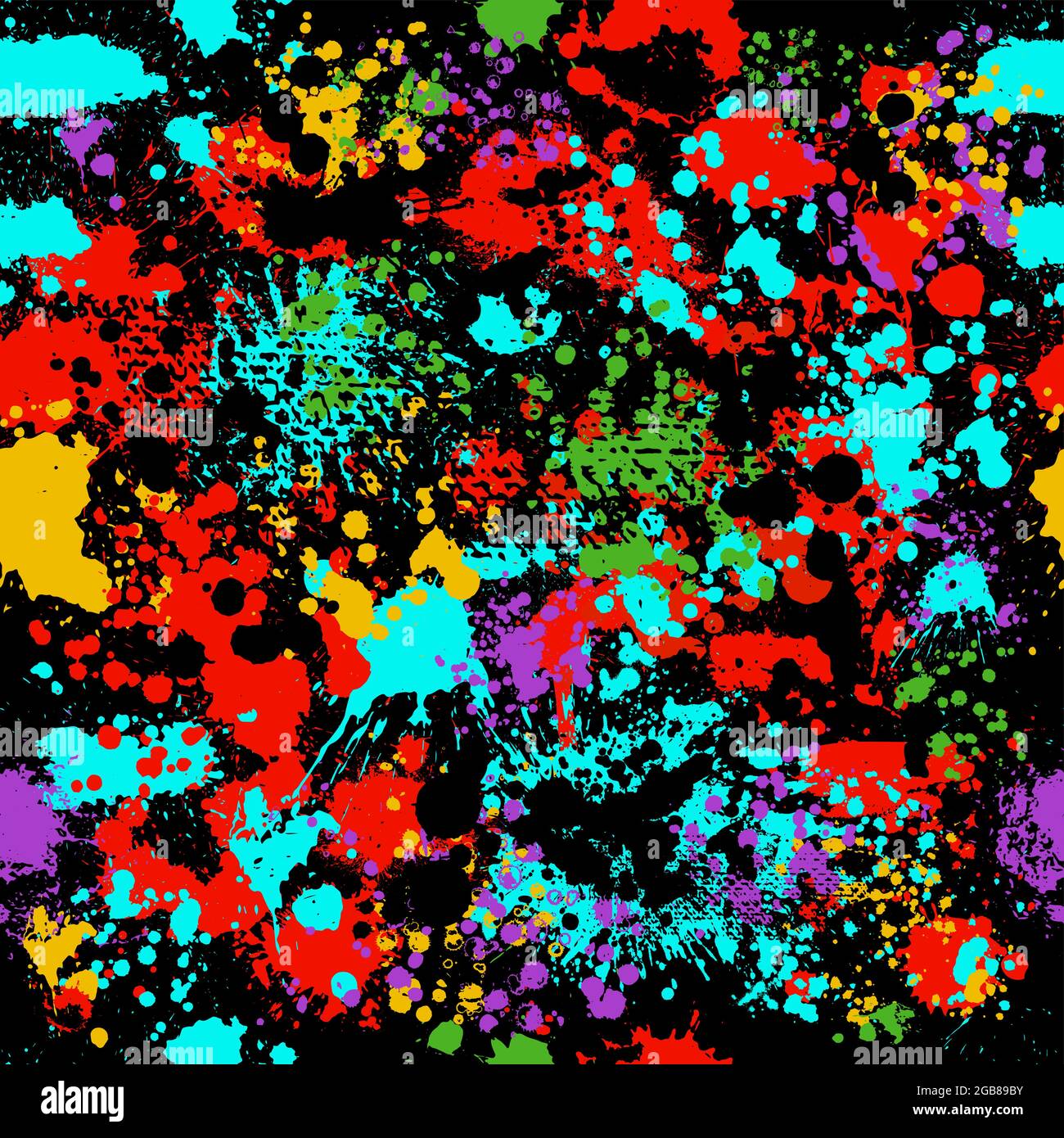 Abstract multicolored blots. Seamless pattern. Stock Vector