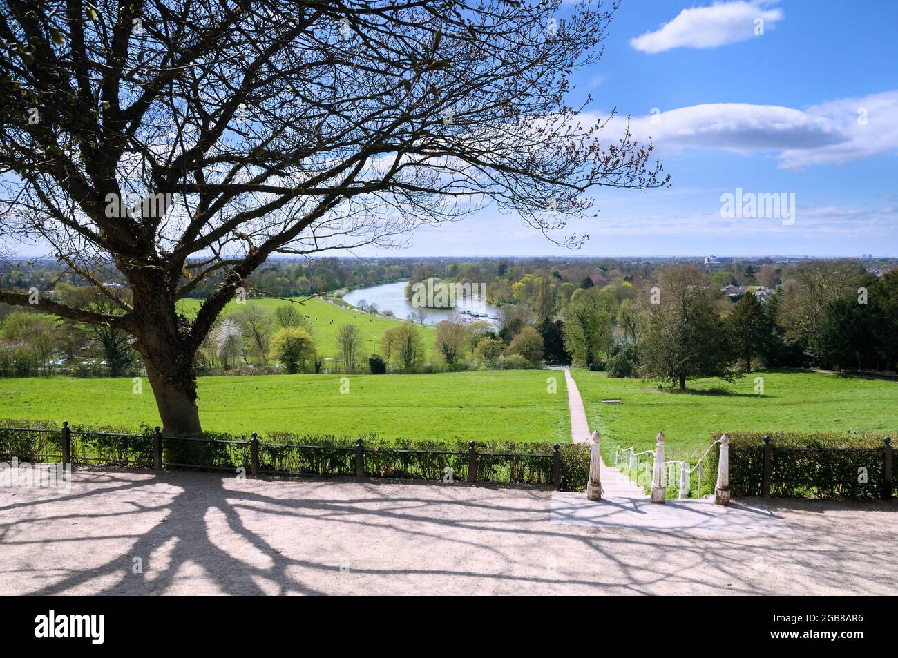 Famous view of the Thames from Richmond Hill, Richmond upon Thames, South West London, Greater London, England, UK Stock Photo