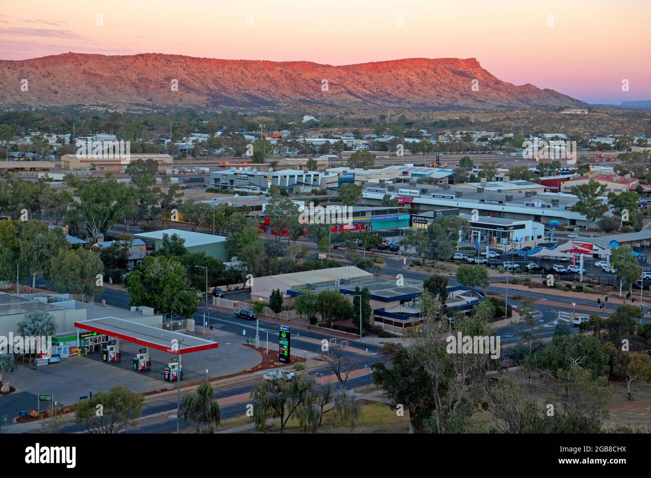 Alice Springs and the Heavitree Range Stock Photo Alamy