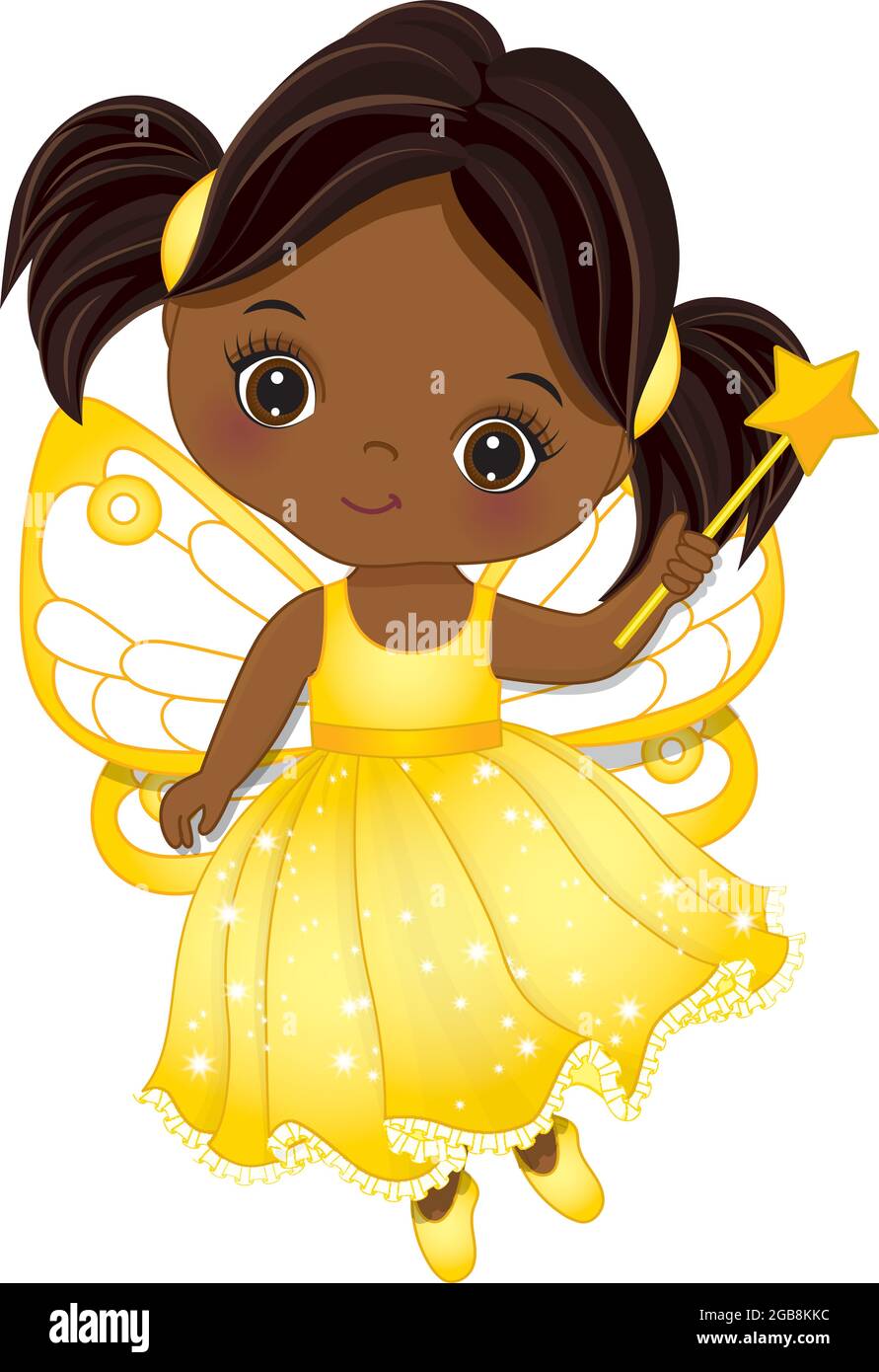 Cute African American Fairy Girl Has Ponytails Holding Magic Wand. Vector Little Fairy Stock Vector Image & Art - Alamy Cute African American Fairy Girl Has Ponytails Holding Magic Wand. Vector Little Fairy Stock Vector Image & Art - Alamy