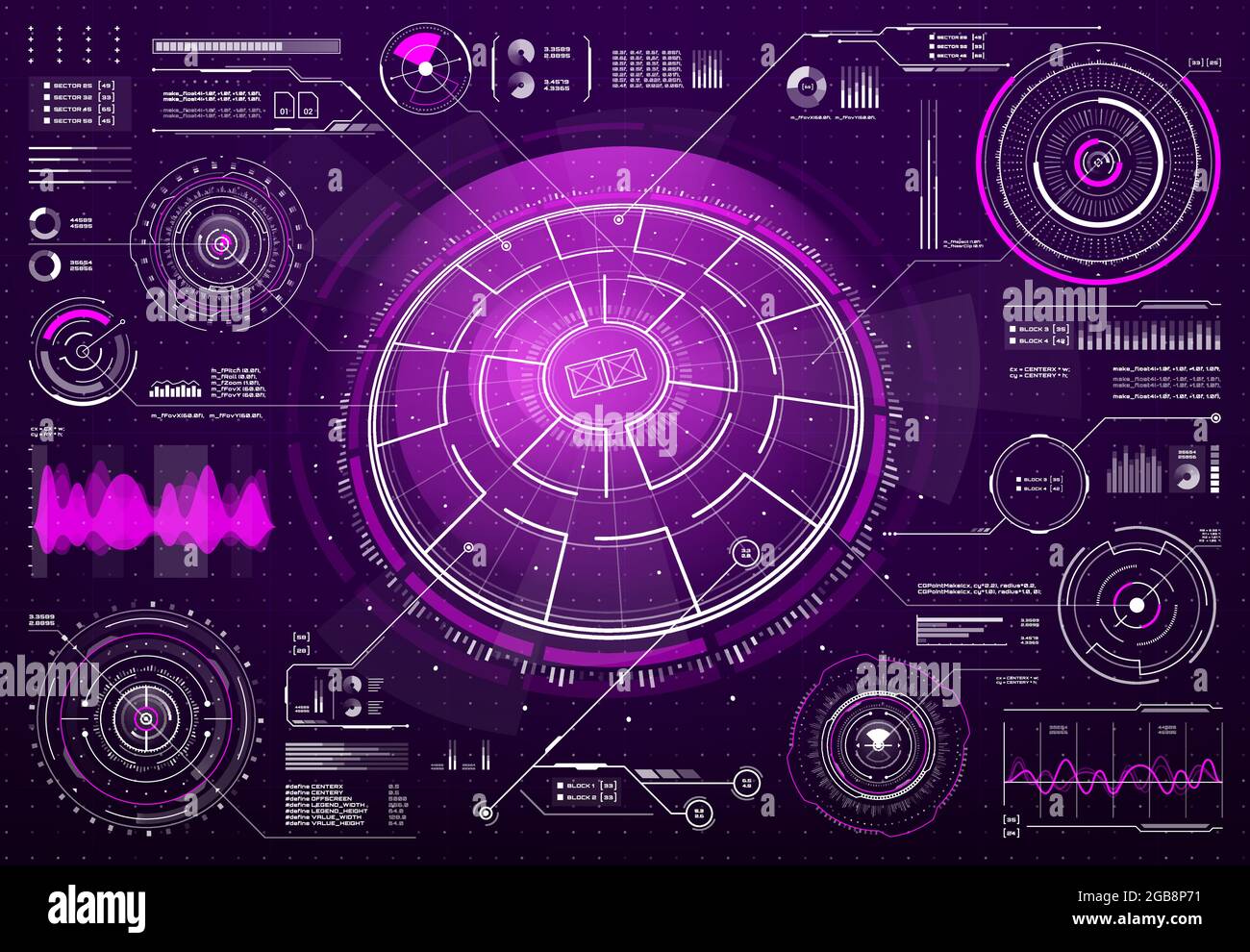 HUD futuristic technology screen digital interface. Sci Fi user