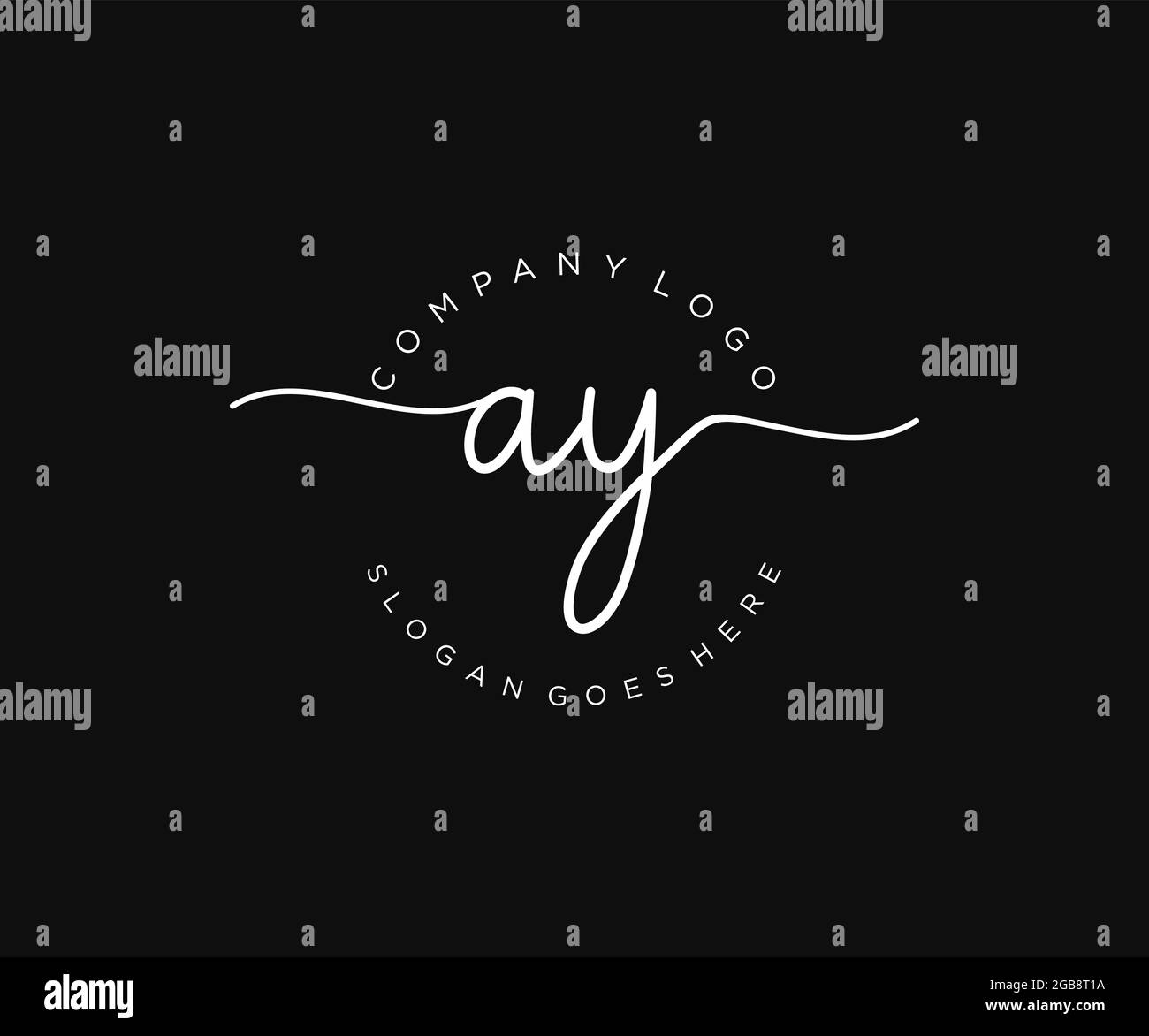AY Feminine logo beauty monogram and elegant logo design, handwriting ...