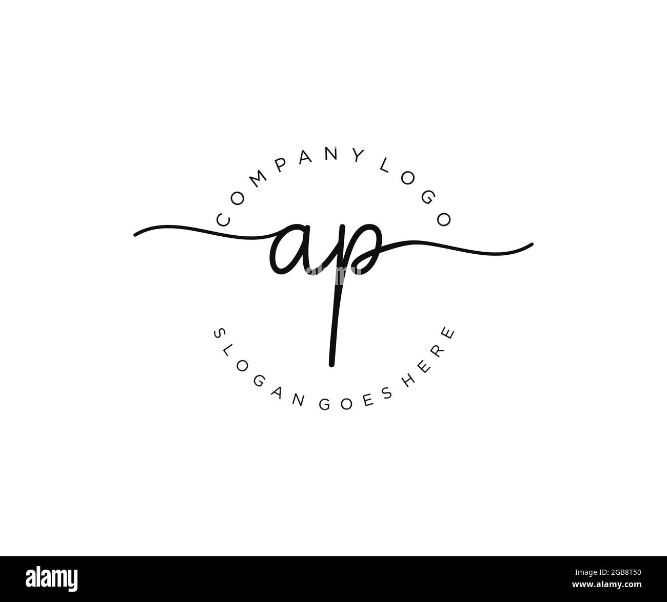 AP Feminine logo beauty monogram and elegant logo design, handwriting ...