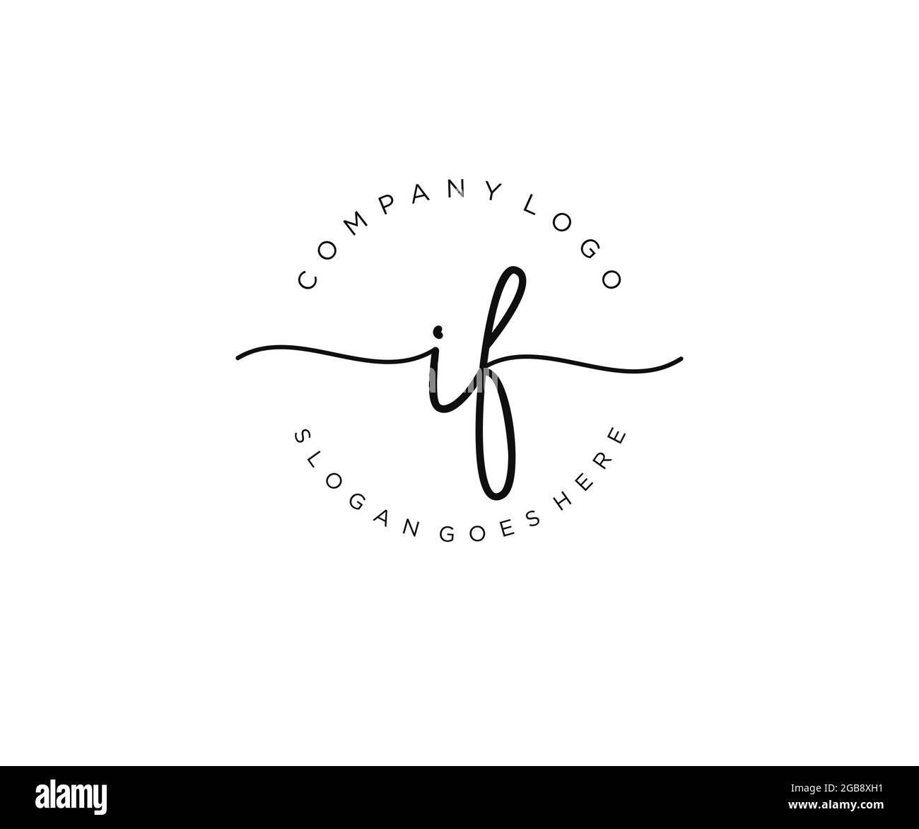 Professional Monogram letter if logo design vector file free download -  LogoDee Logo Design Graphics Design and Website Design Company