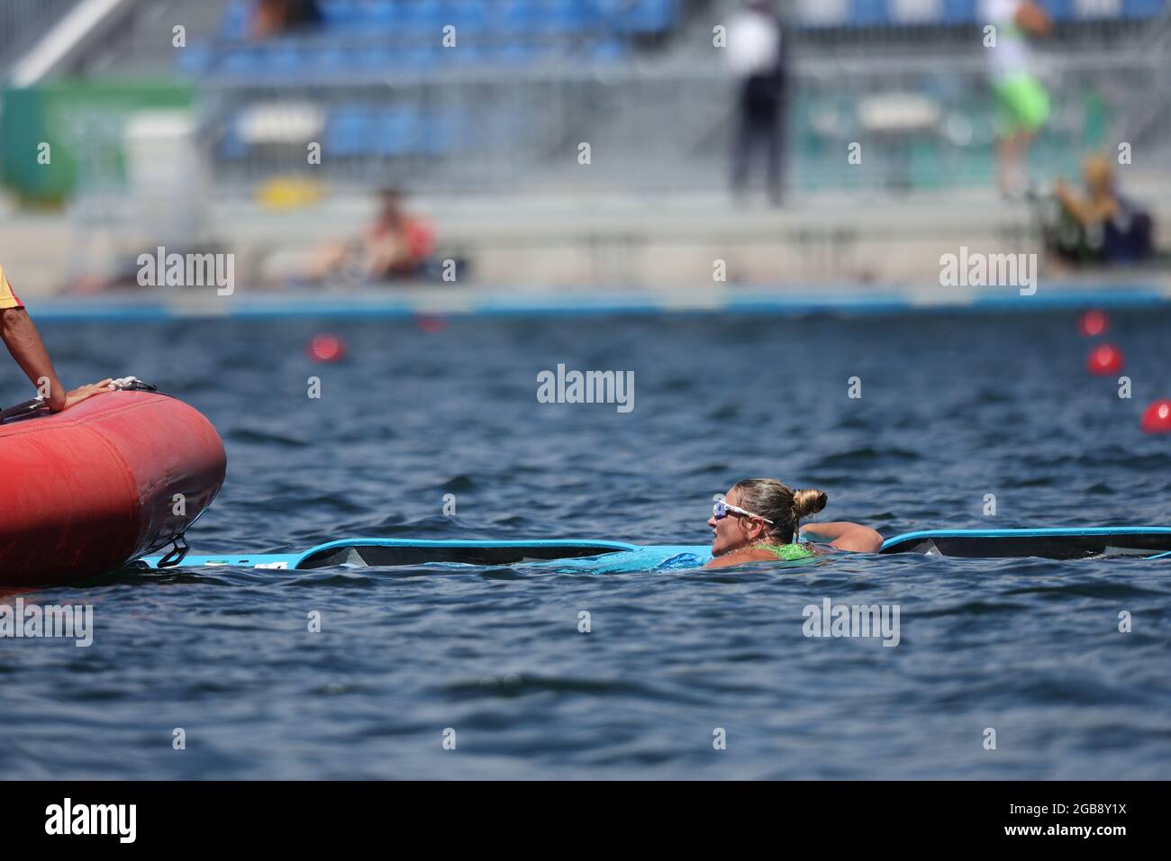 Tokyo, Japan. 03rd Aug, 2021. Canoe Olympic women's kayak double, 500m, Sea Forest Waterway
