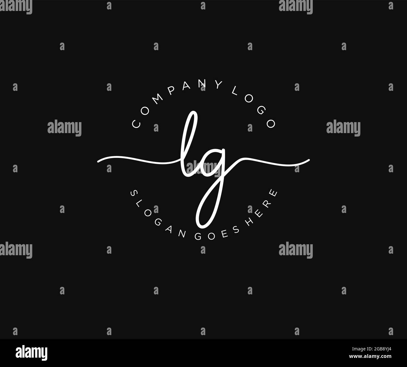 LG Feminine logo beauty monogram and elegant logo design, handwriting ...