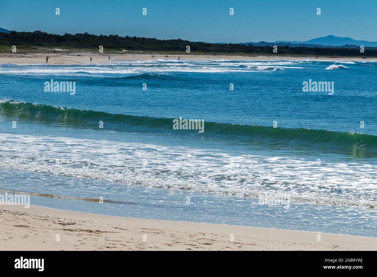 Daytime view of Nine Mile Beach in Tuncurry on the Barrington Coast