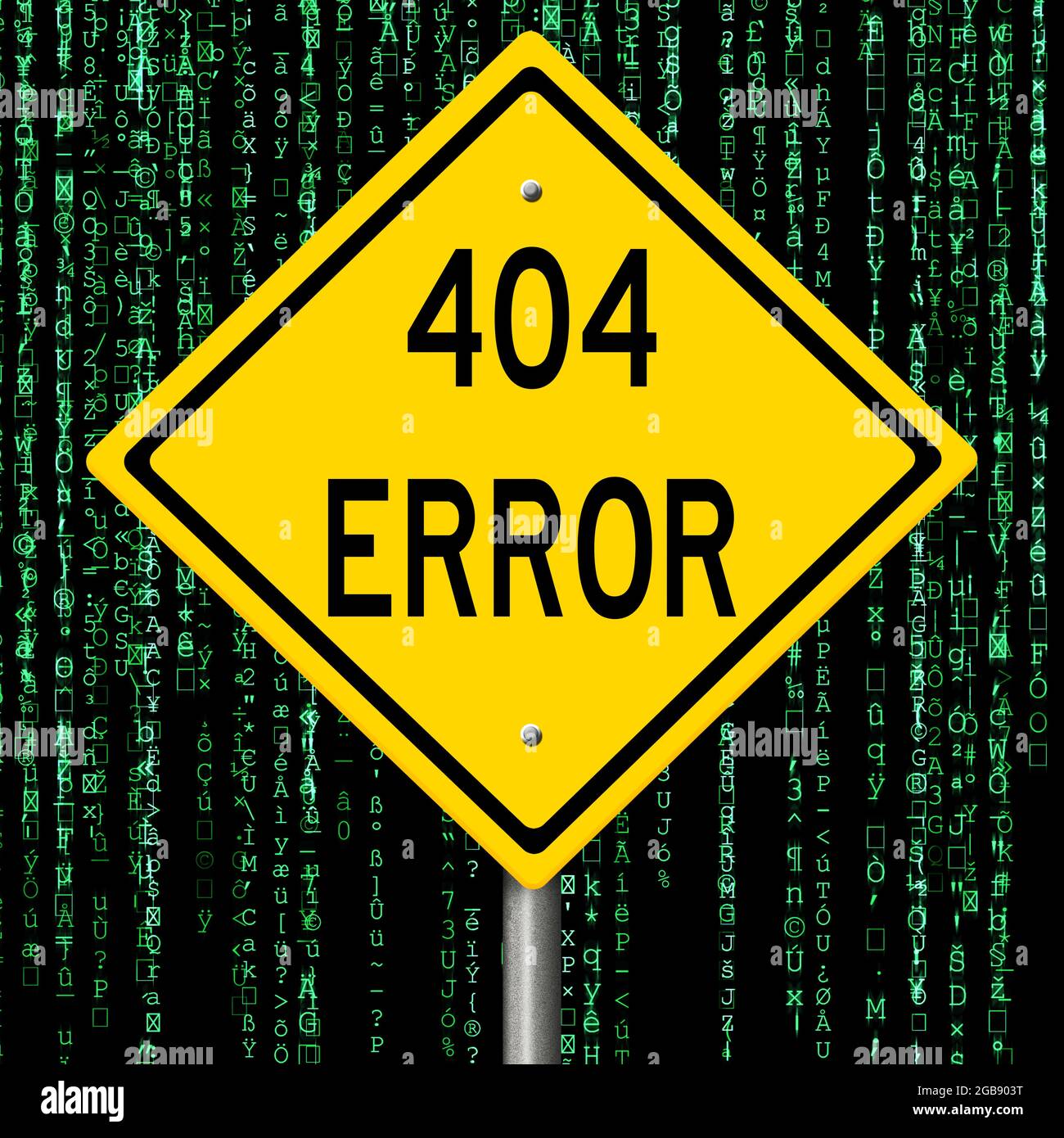Yellow Color Error. Sign Bios error hi-res stock photography and images - Alamy