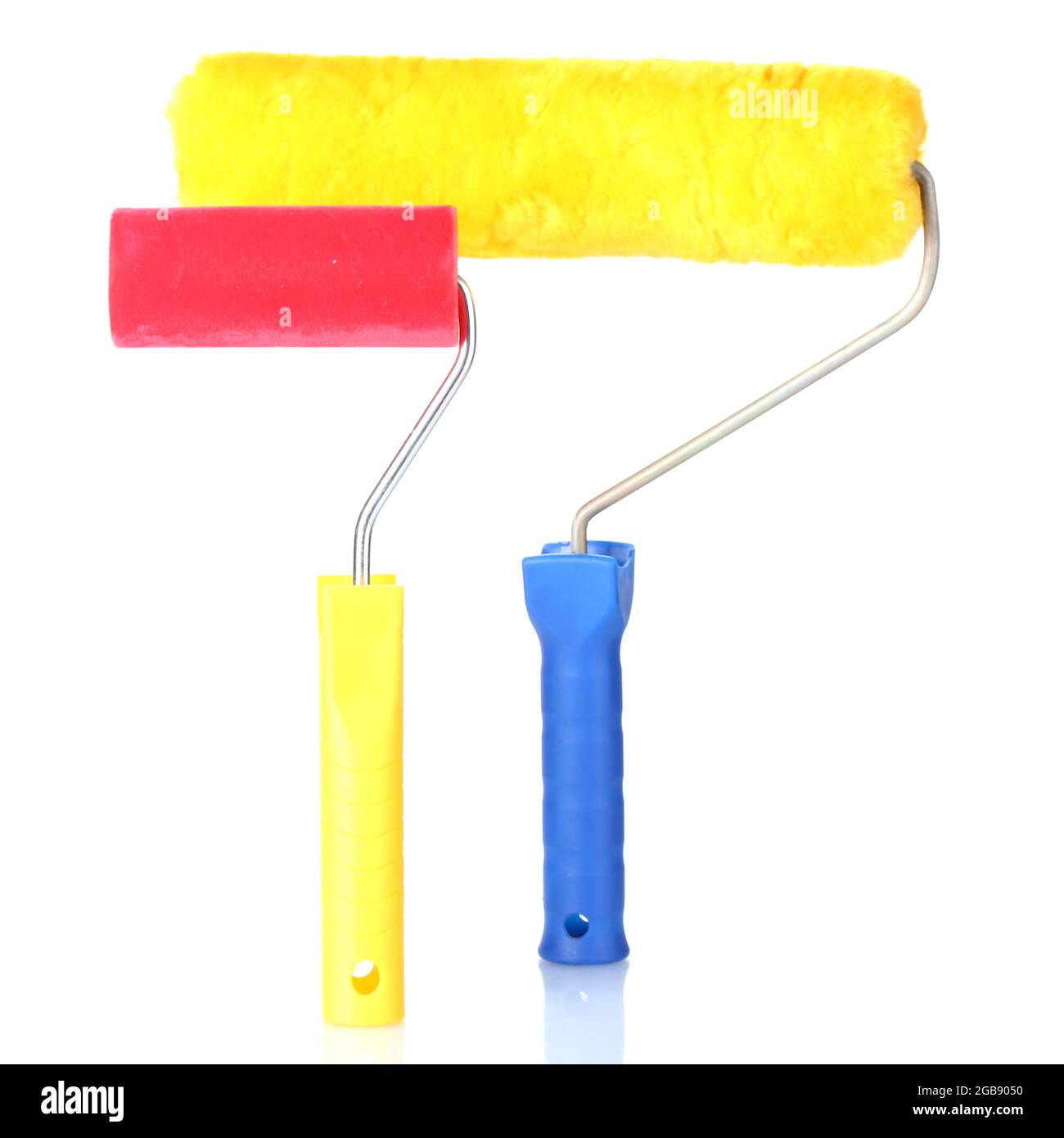 Paint rollers isolated on white Stock Photo Alamy