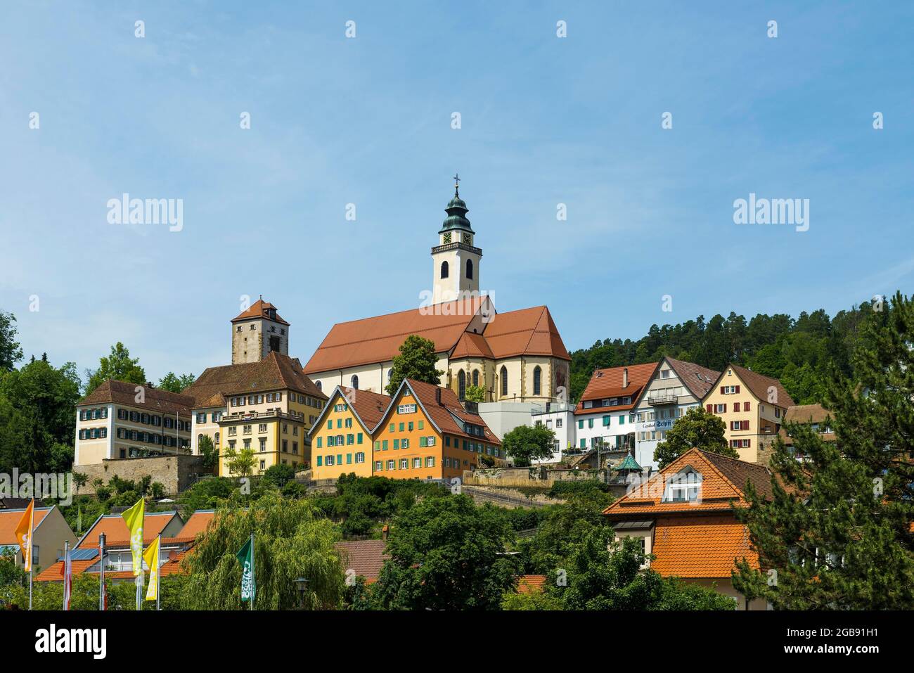 Town view, Horb am Neckar, Neckar, Black Forest, Baden-Wuerttemberg, Germany Stock Photo