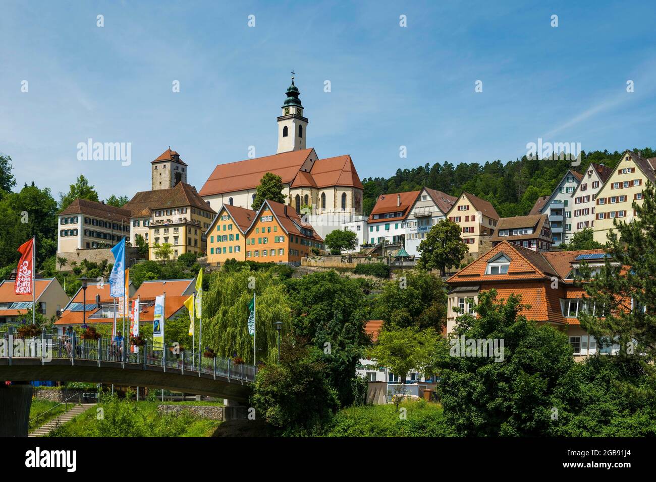 Town view, Horb am Neckar, Neckar, Black Forest, Baden-Wuerttemberg, Germany Stock Photo