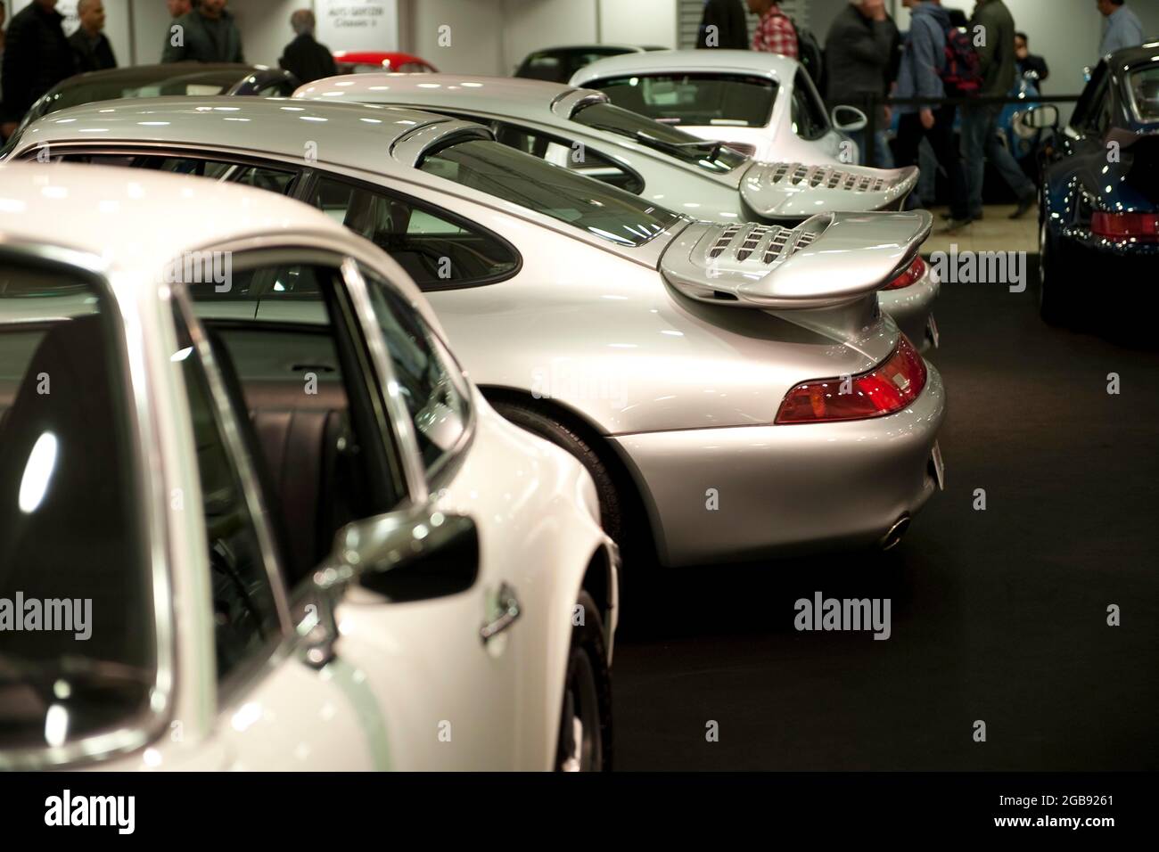 Porsche 911 Turbo with rear spoiler, classic car, Techno Classica trade fair, Essen, North Rhine-Westphalia, Germany Stock Photo