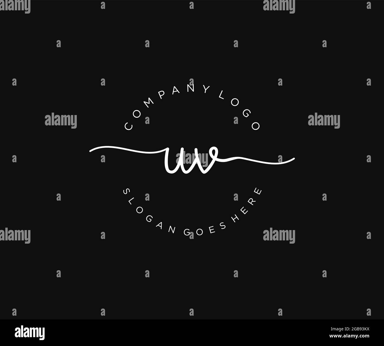 UV Feminine logo beauty monogram and elegant logo design, handwriting ...