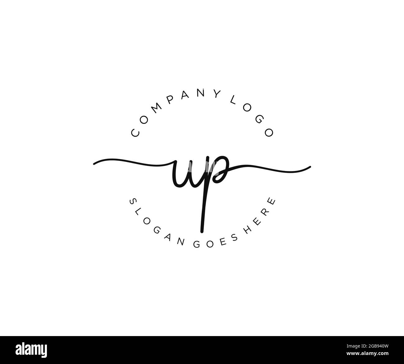 UP Feminine logo beauty monogram and elegant logo design, handwriting ...