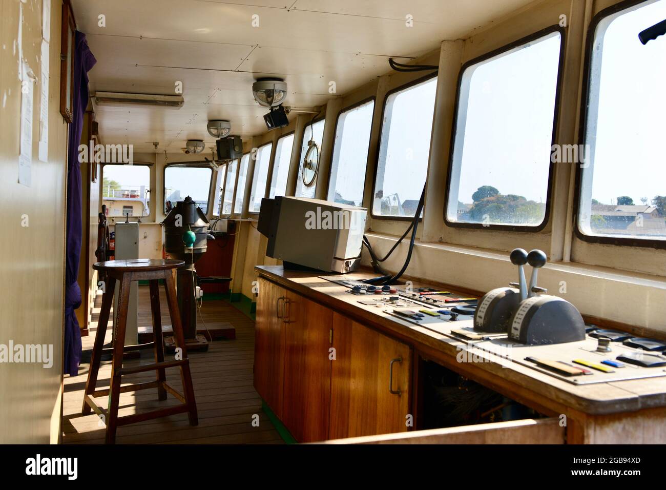 Kigoma, Tanzania. 21st June, 2021. An interior of the German colonial steamer 'MV Liemba' at Lake Tanganyika in Kigoma. It was the inspiration for Hollywood and various novelists, rescued refugees in Africa, sank repeatedly and made a career as a ferry. The German colonial steamer 'MV Liemba' is a legend. Now it is to receive a rejuvenation cure. (to dpa: ''Coma in Kigoma?' The Kaiser's last colonial steamer awaits treatment') Credit: Martin Kotthoff/dpa/Alamy Live News Stock Photo