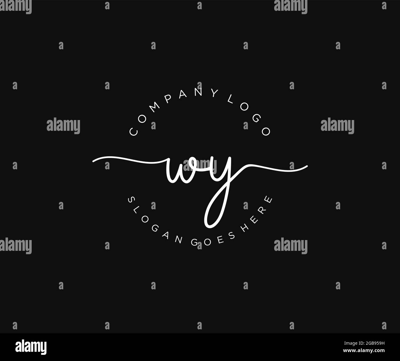 WY Feminine logo beauty monogram and elegant logo design, handwriting ...
