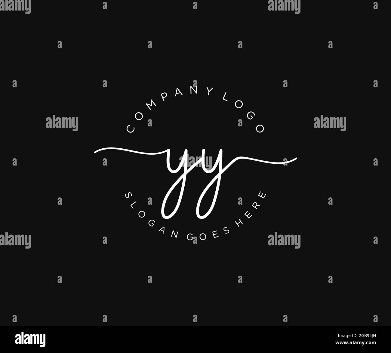 YY Feminine logo beauty monogram and elegant logo design, handwriting ...