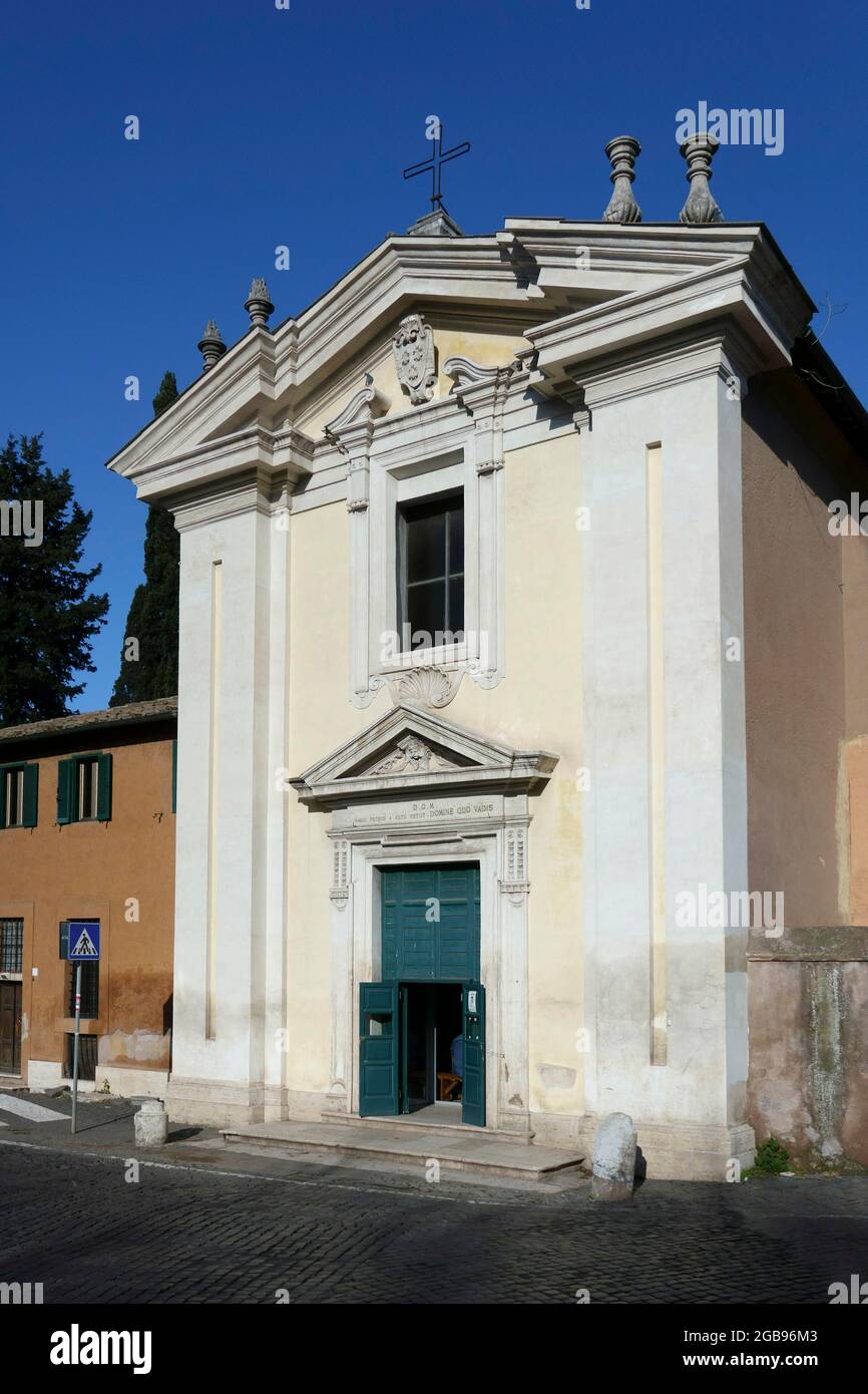 Church of Santa Maria in Palmis or Domine Quo Vadis ? at the beginning of the Via Appia Antica, Rome, Lazio, Italy Stock Photo