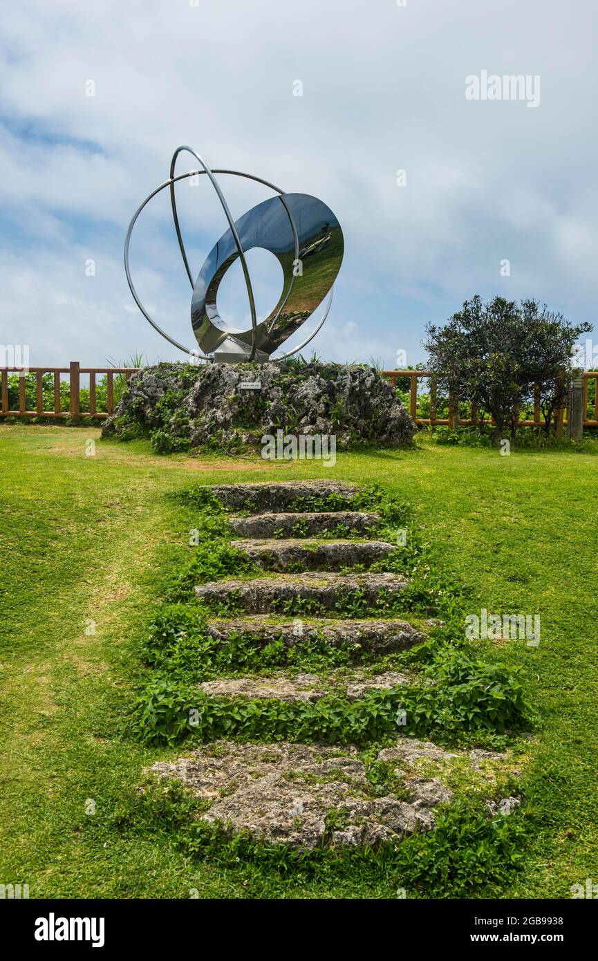 Memorial at the Sacred site Sefa Utaki, Okinawa, Japan Stock Photo