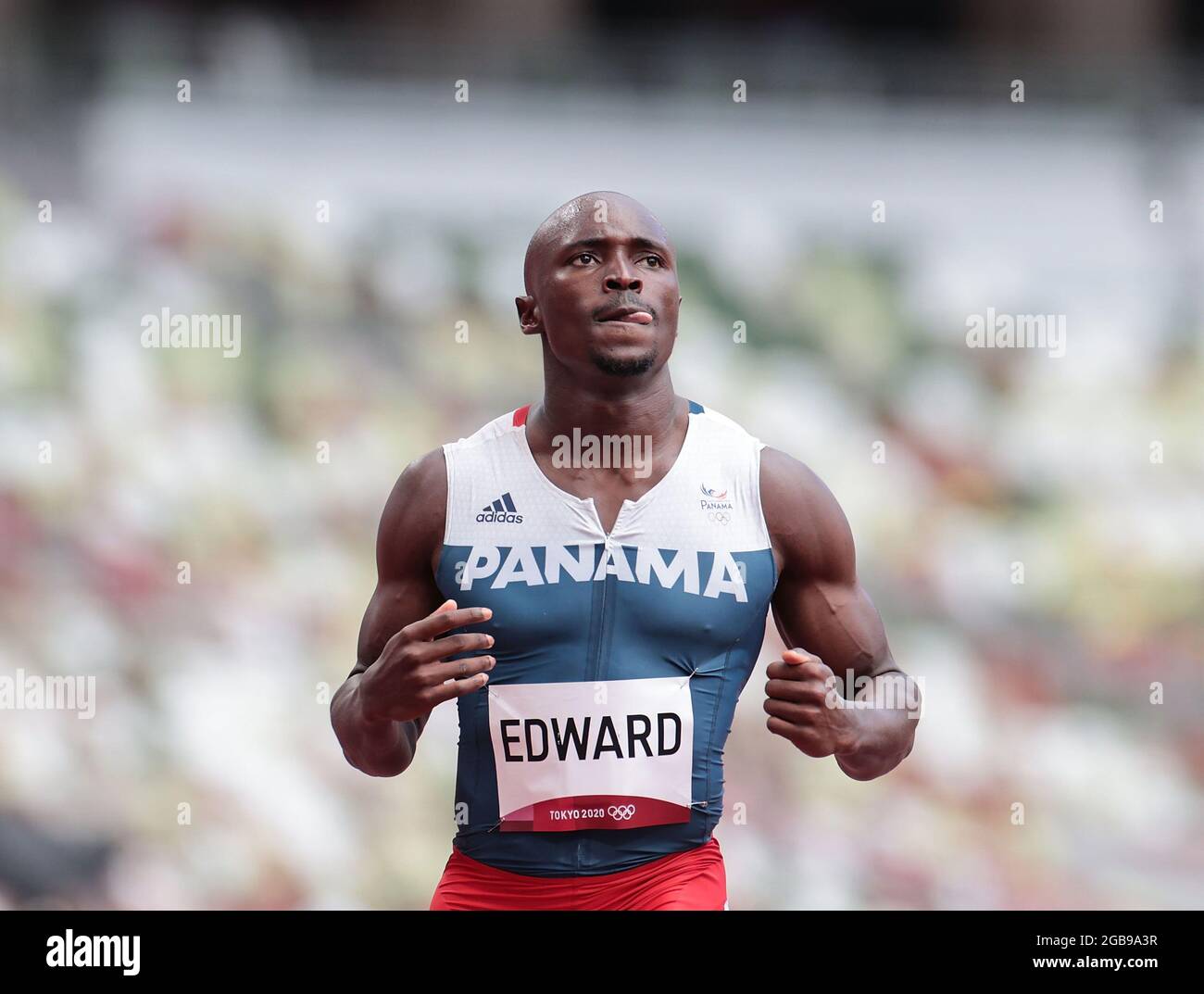 Tokyo, Japan. 3rd Aug, 2021. Alonso Edward of Panama competes during the  men's 200m heats at