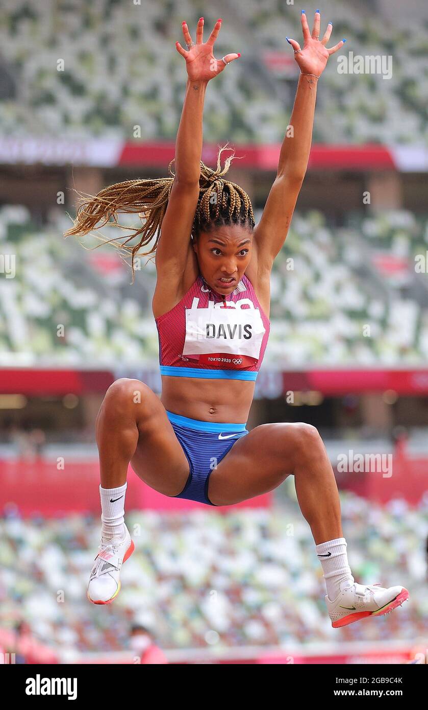 Tokyo, Japan. 3rd Aug, 2021. Tara Davis of the United States competes