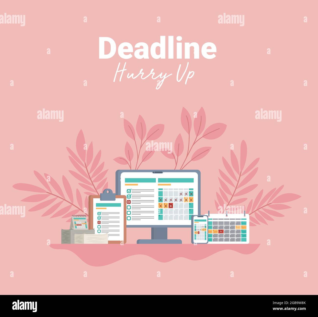 Due date card Stock Vector Images - Alamy
