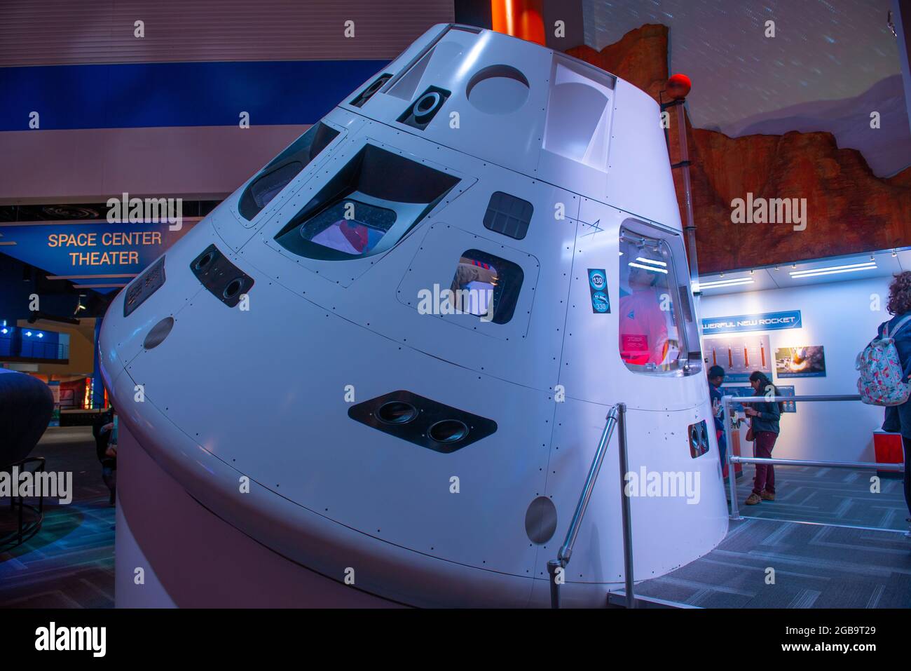 Orion Multi Purpose Crew Vehicle spacecraft displayed in Johnson Space