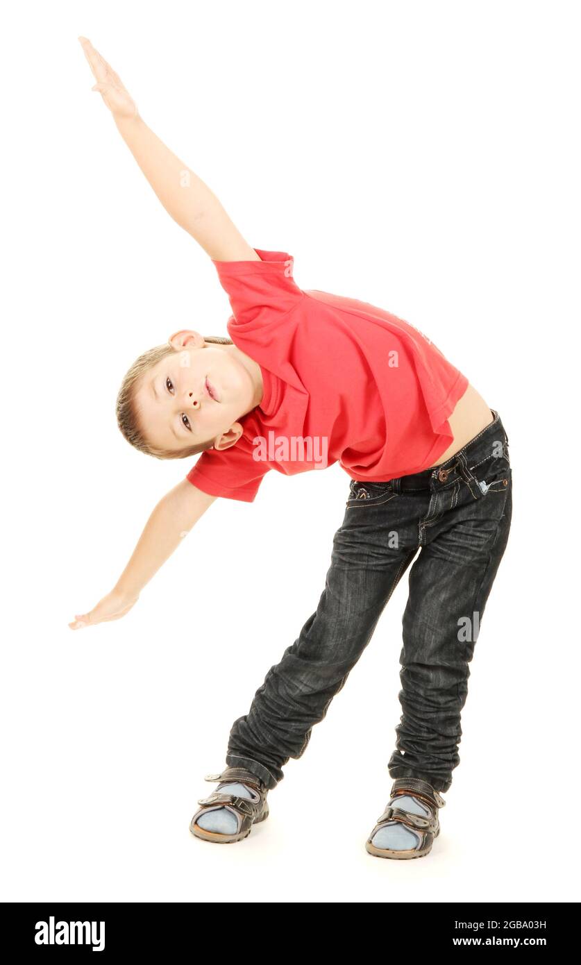funny little boy isolated on white Stock Photo - Alamy