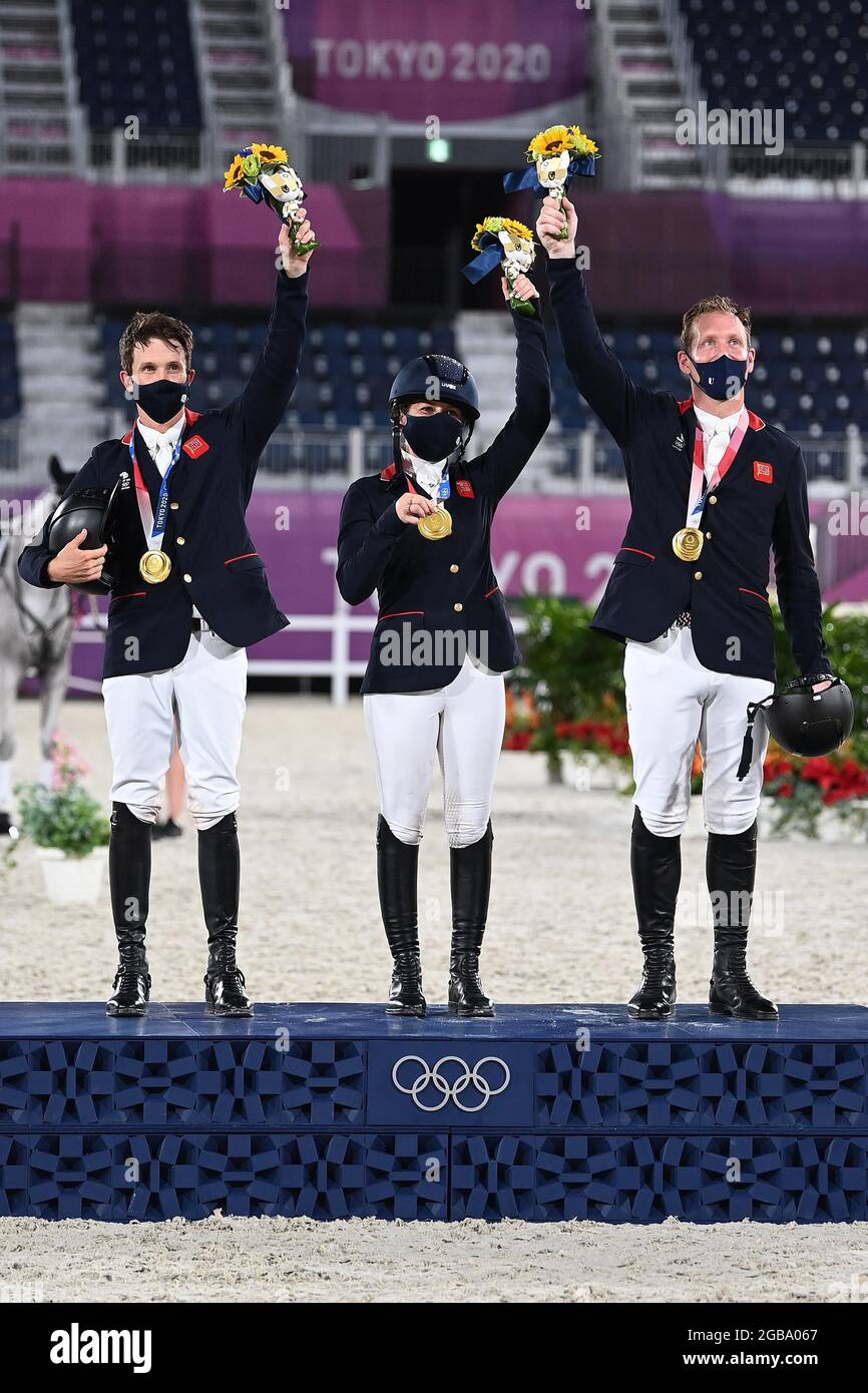 Tokyo, Japan. 02nd Aug, 2021. Eventing showjumping. Equestrian Park. 1