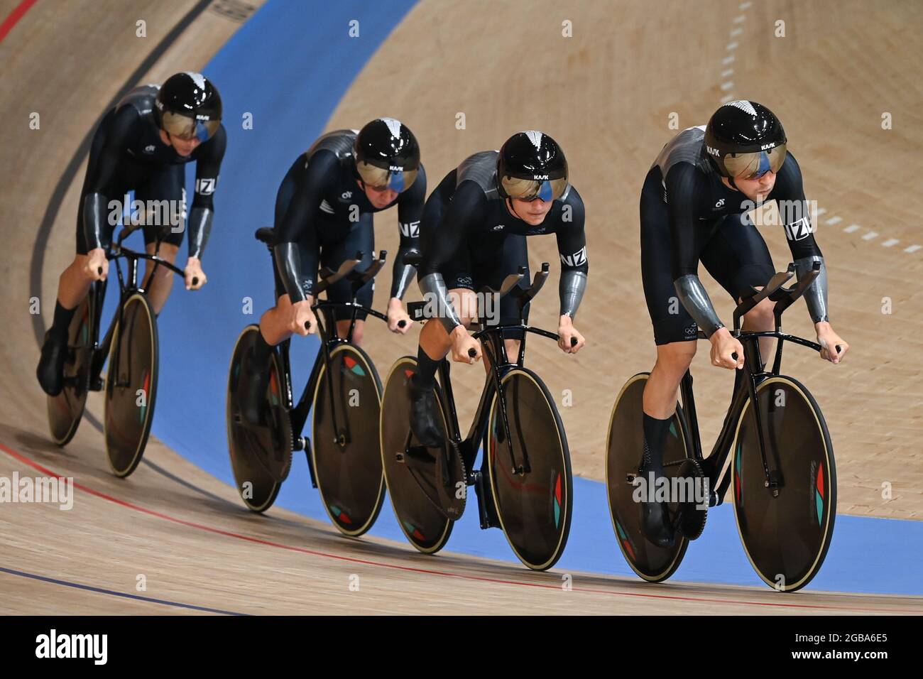 Izu, Japan. 02nd Aug, 2021. Cycling Olympics, track cycling, team