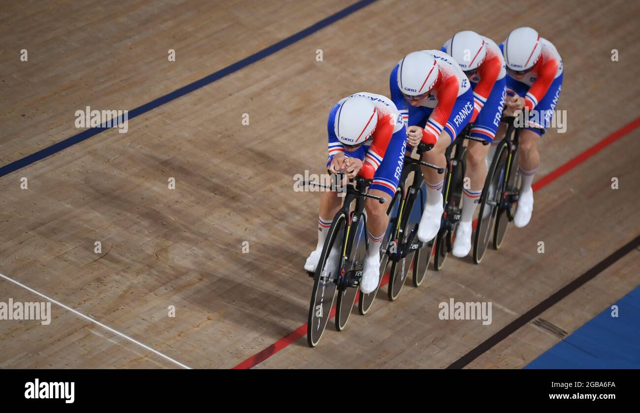 Izu, Japan. 03rd Aug, 2021. Cycling/Track Olympics, preliminaries