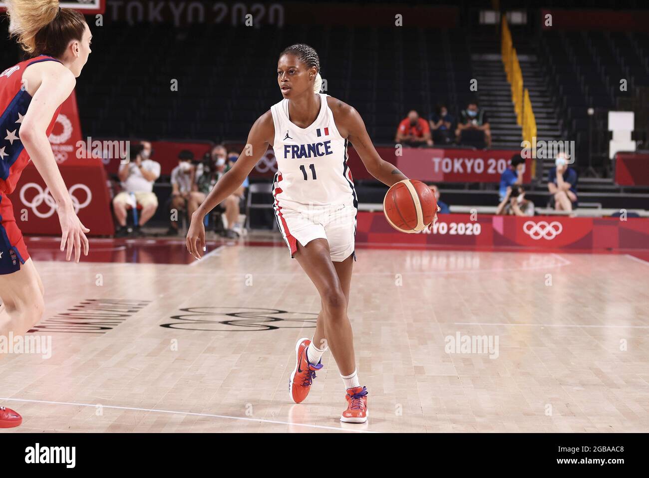 Valeriane VUKOSAVLJEVIC (11) of France during the Olympic Games Tokyo 2020,  Basketball Women's Preliminary Round Group B between France and USA on  August 2, 2021 at Saitama Super Arena in Tokyo, Japan -